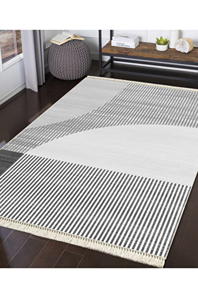 Modern home Yıkanabilir Kaymaz Dot Keçe Tabanlı Salon Halısı Yıkanabilir Halı...