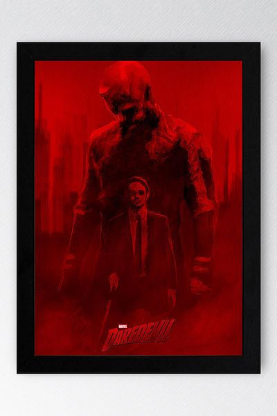 Saturn Tablou înrămat Daredevil - Poster de desene animate Marvel