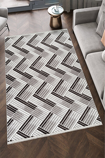 Modern Patterned, Non-Slip Base, Kitchen, Living Room, Entrance, Washable Luxury Carpet Runner