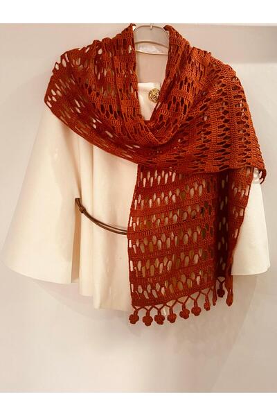 Ceciletta El Örgüsü Şal -Atkı