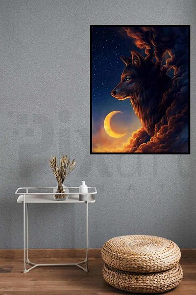pixartsanat Wolf 30*40 Pixart Art Diamond Mosaic Painting Diamond Turkey