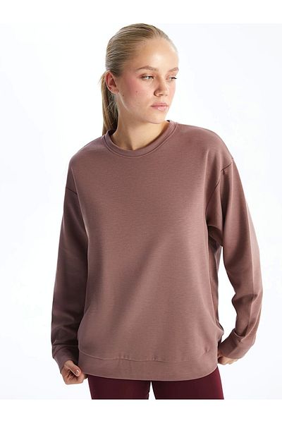 LC Waikiki Γυναικείο φούτερ Xside Active Pink Crew Neck Oversize