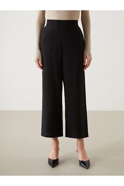 LC Waikiki Pantaloni de damă LCW Modest cu talie elastică cu picioare largi