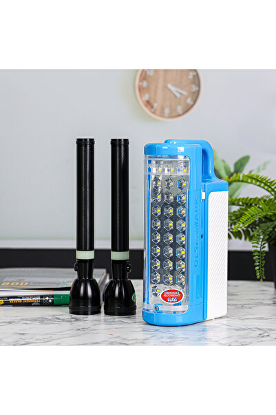 Olsenmark 2 مصباح يدوي وفانوس LED - OMEFL2837 3W SMD LEDs