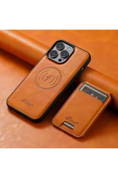 HYPERSOFT Iphone 14 Pro Max (6.7 inç) Uyumlu Stant Olabilen Cüzdanlı Deri Mag...