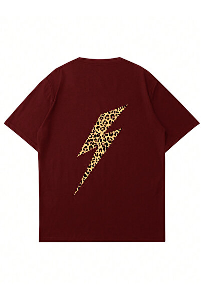 Mad&Calf Ženska majica Thunder Štampano okrugla kragna Oversize kroj