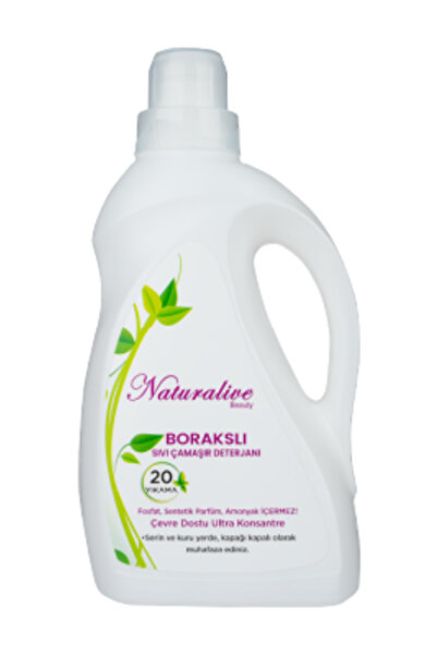 naturalive Doğal Borakslı Çamaşır Makinesi Deterjanı 1lt Gimdes Sertifikalı