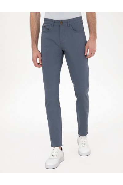 Pierre Cardin Ανοιχτό μπλε Slim Fit 5 τσέπες Chino παντελόνι 50271249-VR003