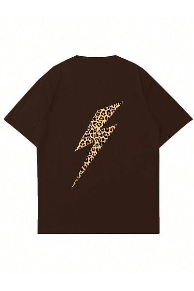 Mad&Calf Γυναικείο μπλουζάκι με στάμπα Thunder Crew Neck Oversize