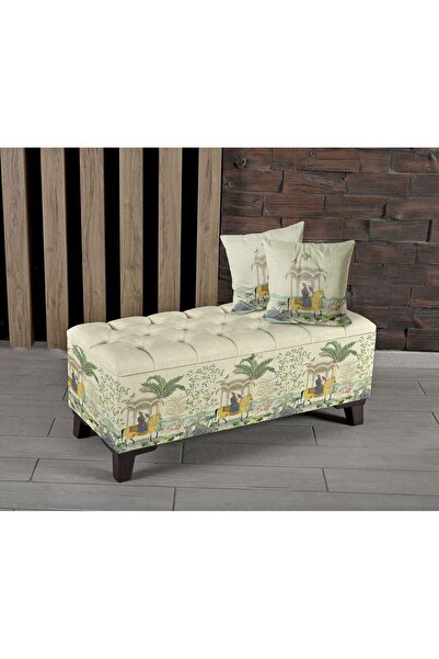 Armi Puf Atlı Prens Desenli Sandıklı Puf +2 Kırlent