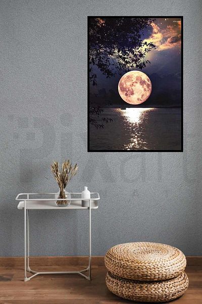 pixartsanat Moon Light 30*40 PixArt Art Diamond Mosaic Painting Diamond Turkey