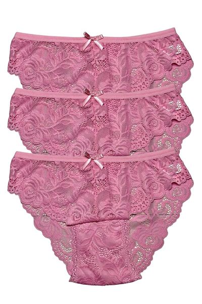 Gizli Butik Set de chiloți Bato din dantelă roz pentru femei