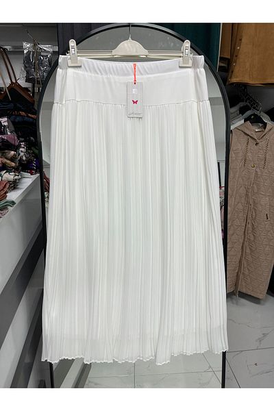 Zeynep Butik Φούστα με επένδυση από σιφόν πλισέ Efraze 415 1636