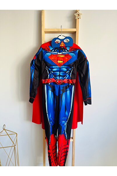 Linikids Disney Marvel Çocuk Kaslı Superman Kostümü Çocuk Kaslı Superman Kıya...