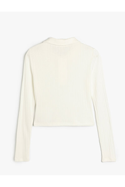 Koton Long Sleeve Buttoned Slim Fit Polo Neck T-Shirt