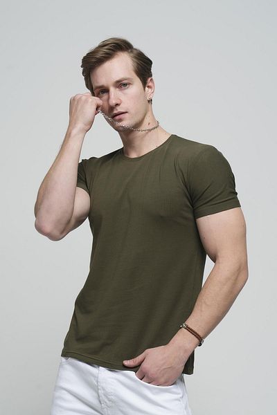 Oksit Ανδρικό μπλουζάκι Ftx Slim Fit Lycra Crew Neck Basic