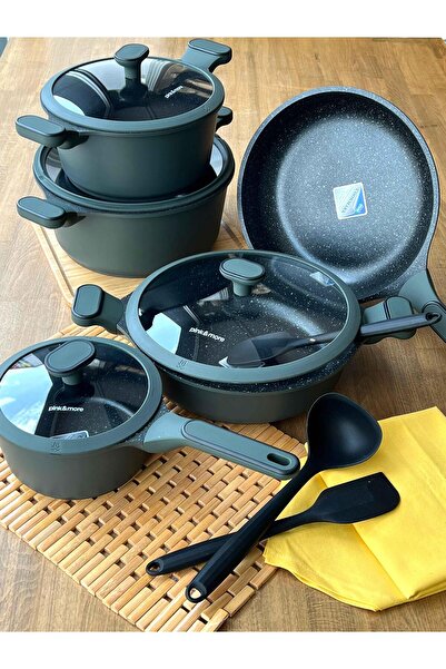AROW Maya Casting Pot Set Khaki Green 9 Pieces