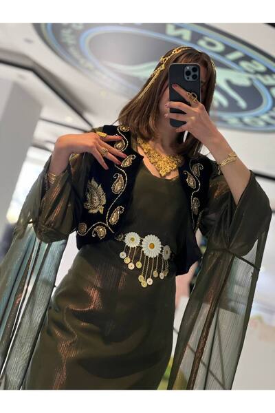 SOLİN YÖRESEL Kadın Yöresel Elbise Düğünlük Kaftan Abiye