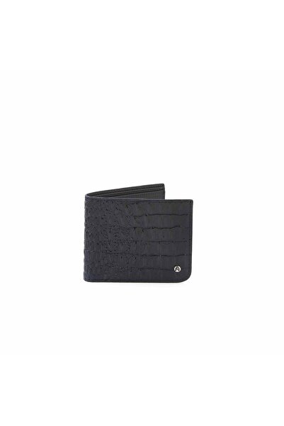 MOCASSINI Men's Genuine Leather Black Wallet Wallet