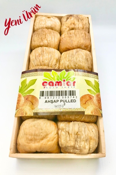 çamlar 3'lü Paket Doğal Kuru Incir Jumbo Boy Ahşap Tabak 325 gr X 3 Adet