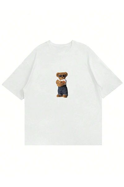 Mad&Calf Μπλουζάκι Unisex Teddy Bear με στάμπα με λαιμόκοψη