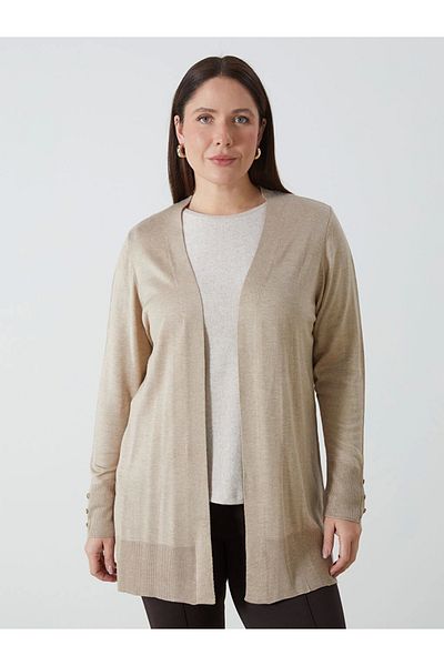 LC Waikiki Women's Knitwear Cardigan - Shawl Collar, Solid, Long Sleeve