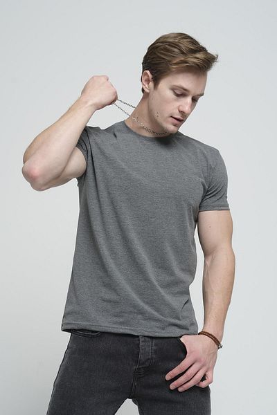 Oksit Ανδρικό μπλουζάκι Ftx Slim Fit Lycra Crew Neck Basic