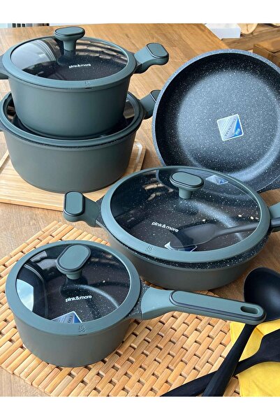 AROW Maya Casting Pot Set Khaki Green 9 Pieces