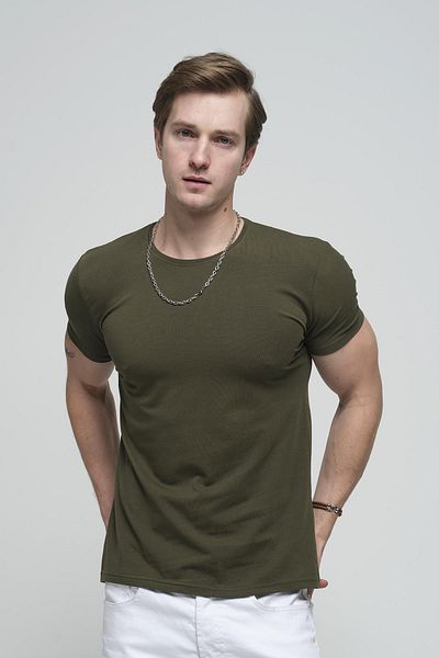 Oksit Ανδρικό μπλουζάκι Ftx Slim Fit Lycra Crew Neck Basic