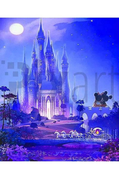 pixartsanat Castle 30*40 Pixart Art Diamond Mosaic Painting Diamond Turkey