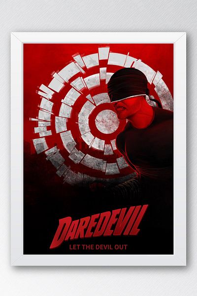 Saturn Επιτραπέζιο με κορνίζα Daredevil - Επιτραπέζια αφίσα της τηλεοπτικής σειράς Marvel