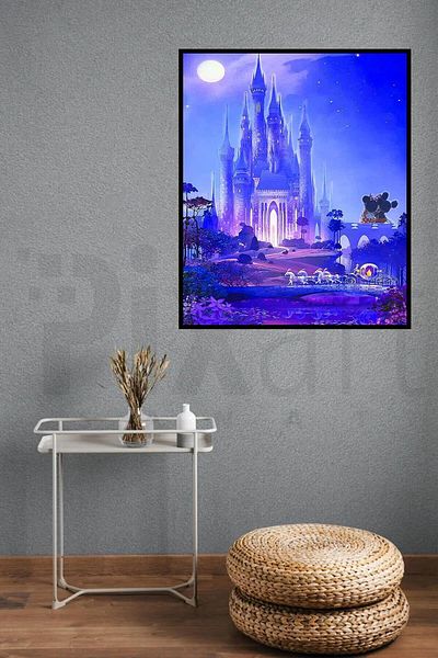 pixartsanat Castle 30*40 Pixart Art Diamond Mosaic Painting Diamond Turkey