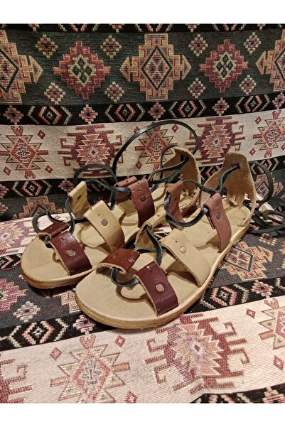 Osmanlı Yemeni Dünyası Hakiki Deri Sandalet, Prenses Model Sandalet, %100 Der...