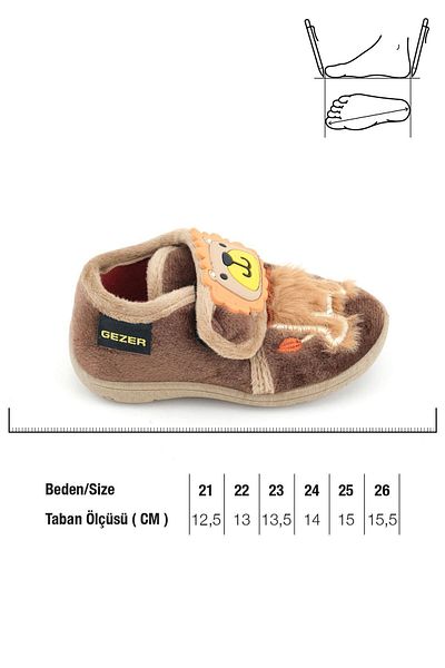 GEZER Μαλακό και φιγούρα Lion Winter Slippers