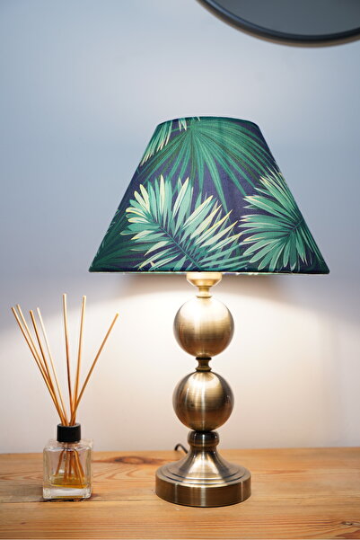 retro home design Eskitme Sıvama Ayaklı Çok Renkli Kumaş Şapkalı Abajur Salon...