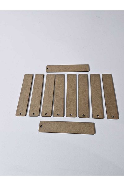 Sözen Home Design Боядисваща се отметка от суров MDF 15 x 3 см 10 броя с дебелина 3 мм, боядисваща се