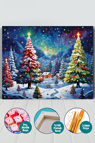 Picasso World Hobby Art Sayılarla Boyama Numaralı Tuval Seti Fırça Boya Dahil...