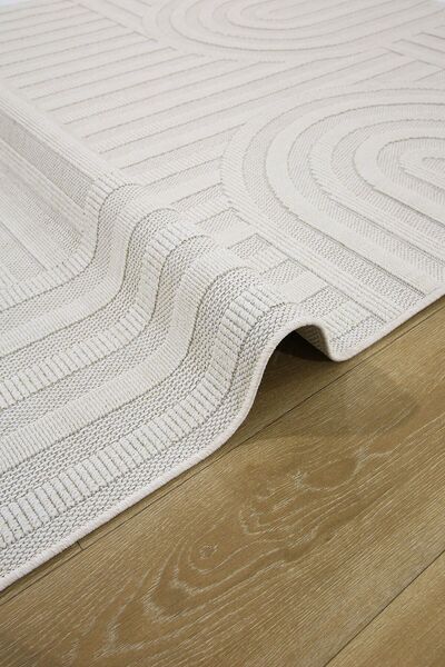 SANRUGS Home & Living Yıkanabilir Bukleli Örme Halı Modern İskandinav Antre S...