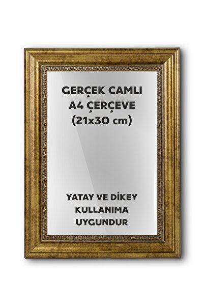 beedene Gerçek Camlı Çerçeve A4 21cmx30cm Diploma Çerçevesi Belge Çerçevesi Fotoğraf Çerçevesi