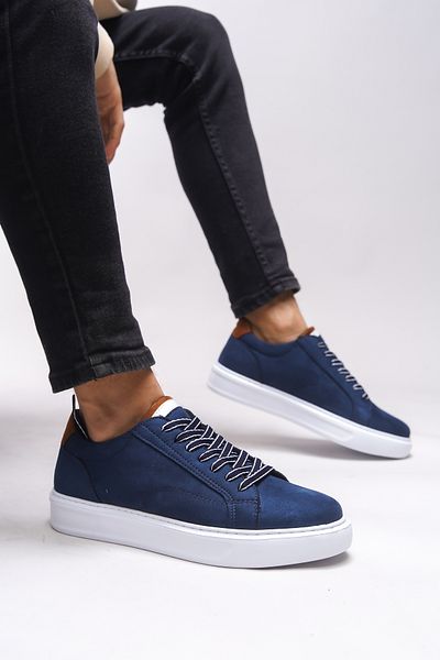 Riccon Uanlidyr 0012539 Model Pánské Sneakers – Navy Blue Suede