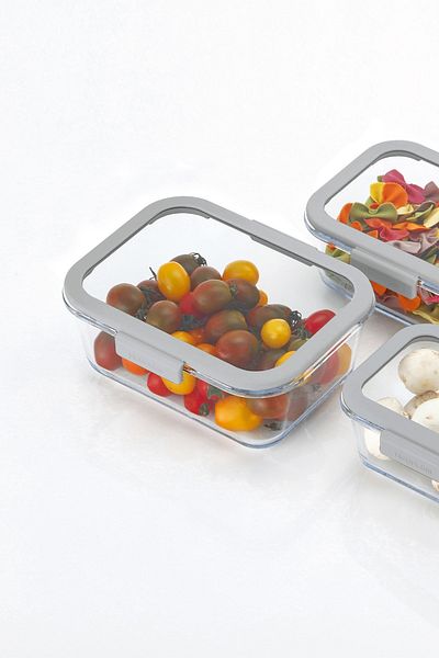 Prima Nova Fika Glace Glass Storage Container 800ml Gray