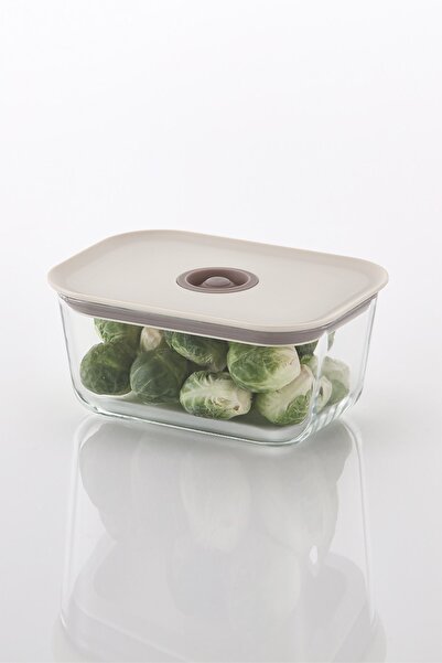 Prima Nova Fika Clik Rectangular Storage Container 800ml Beige