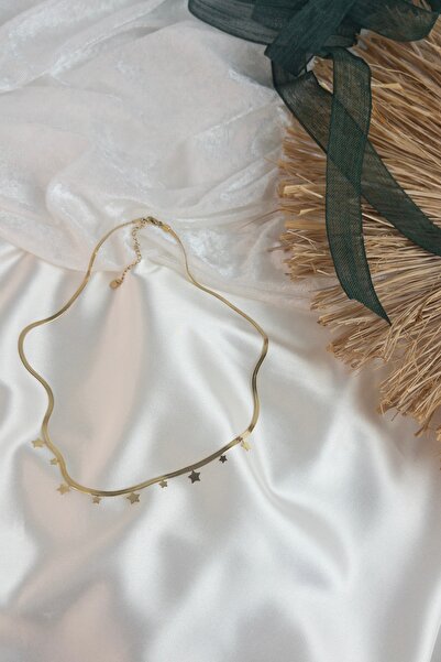 Tasarım Yıldız İtalyan Zincir Paslanmaz Çelik Kolye