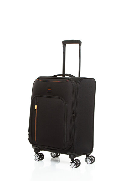 Fossil 032 Küçük Boy (Kabin) Ultra Light Hafif Lüx Kumaş Tekerlekli Valiz SİYAH