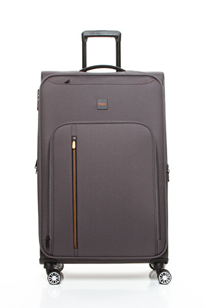 Fossil 032 Büyük Boy Ultra Light Hafif Lüx Kumaş Tekerlekli Valiz GRİ