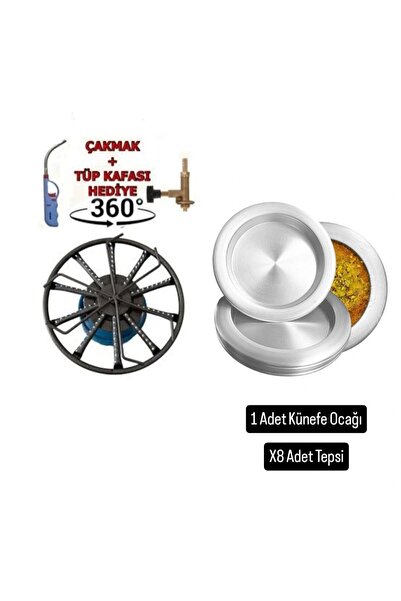 Metler Döner Başlıklı Künefe Ocağı 38Cm +8 Adet Künefe Tepsisi 38 Cm Künefe -...