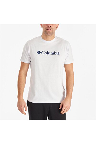 Columbia CS0287 CSC M BASIC VELKÉ LOGO BRUSHED SS TEE Bílé