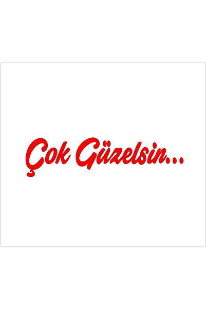 SEÇ Çok Güzelsin Sticker Makyaj Aynası Sticker (8cmX2cm)