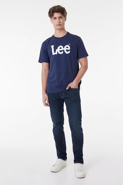 Lee Lightweight SS Wobbly Logo Crew Neck Bisiklet Yaka T-shirt Green Mist