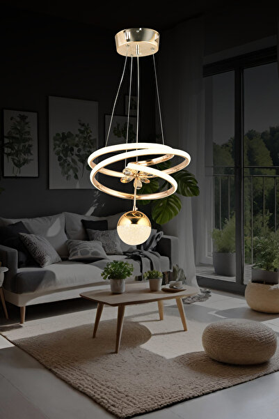 bordolux Ld 039 Küçük Toplu Model Gold 3 Renkli Koridor Ve Mutfak Için Ideal Alüminyum Avize, 35x70